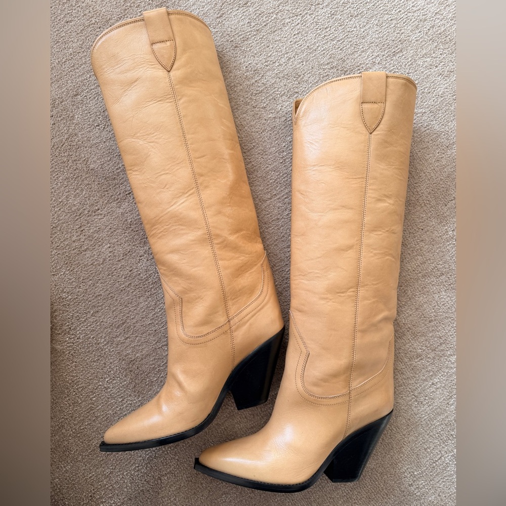 Isabel Marant Lomero Tall Cowboy Boot Natural - Size 41 New - Picture 2 of 6